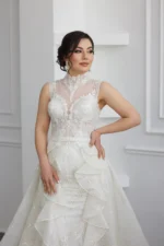 Balık Model Boyun Detaylı Gelinlik - Görsel 2