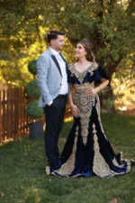 Abiye İşlemeli Lacivert - Görsel 5