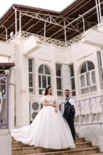 Fırfır Kollu Prenses Model Gelinlik - Görsel 3