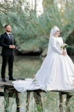 Prenses Model Tesettür Gelinlik (Müşteri Fotoğrafı) - Görsel 3