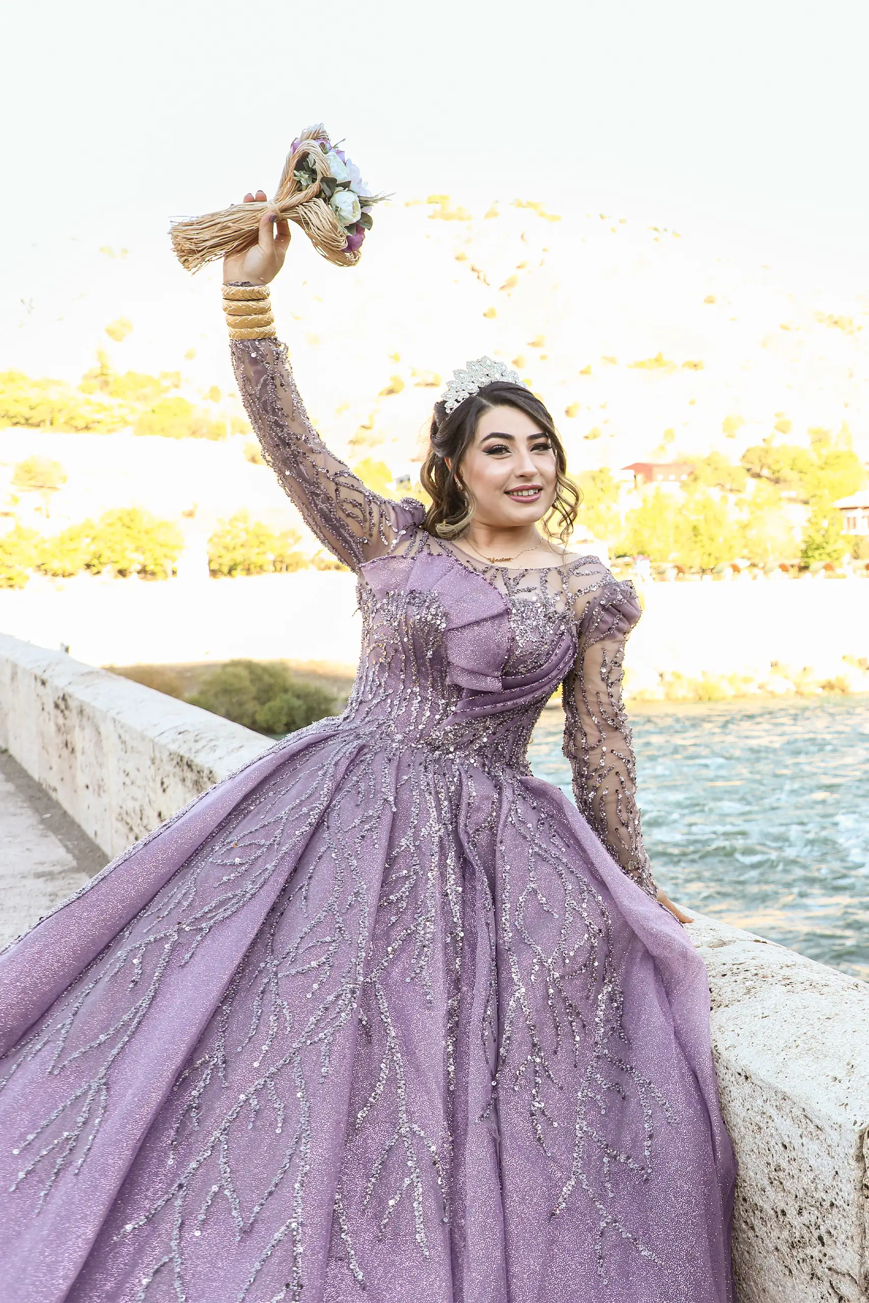 IMG_6985 Lila Rengi İşlemeli Nişanlık (Müşteri Fotoğrafı) - Görsel 1