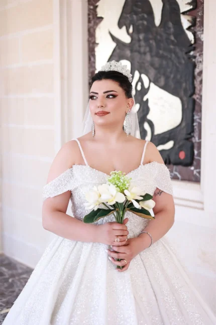 İnce Askılı Prenses Model Gelinlik (Müşteri Fotoğrafı)