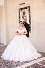 İnce Askılı Prenses Model Gelinlik (Müşteri Fotoğrafı) - Görsel 2