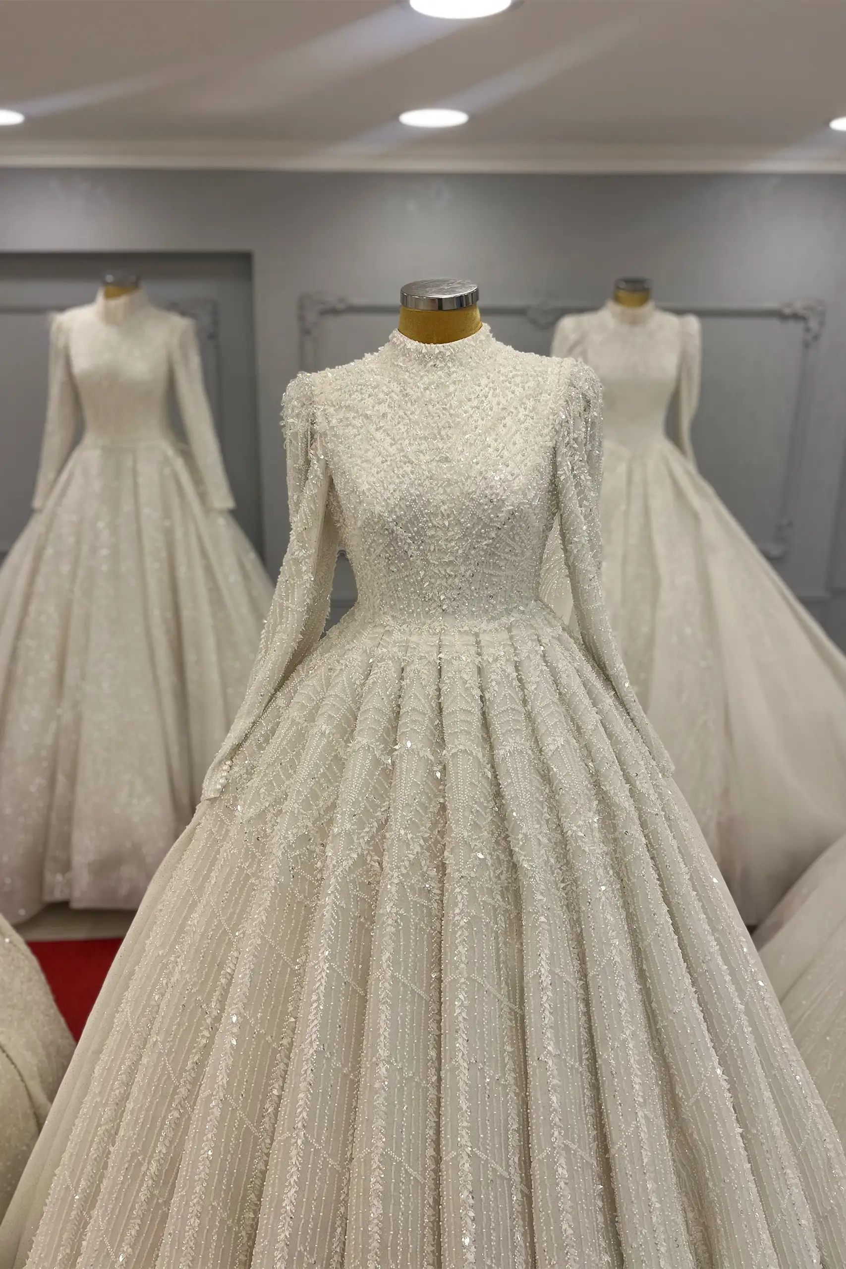 IMG_7269 Prenses Model Tesettür Gelinlik - Görsel 1