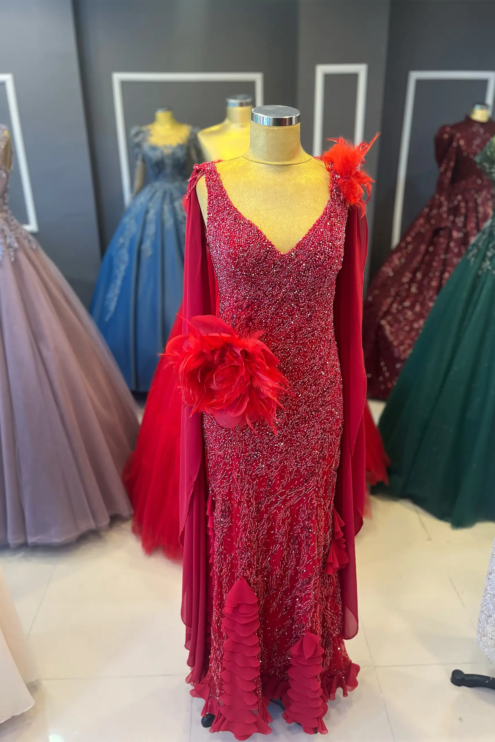 IMG_7304 Çiçek Detaylı Balık Model Nişanlık - Görsel 1