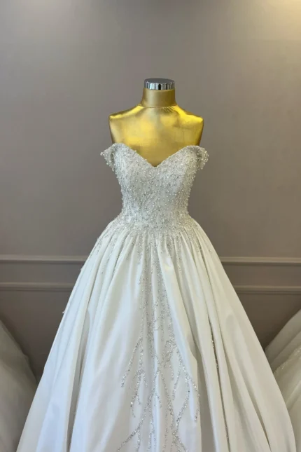 Straplez Prenses Model Gelinlik